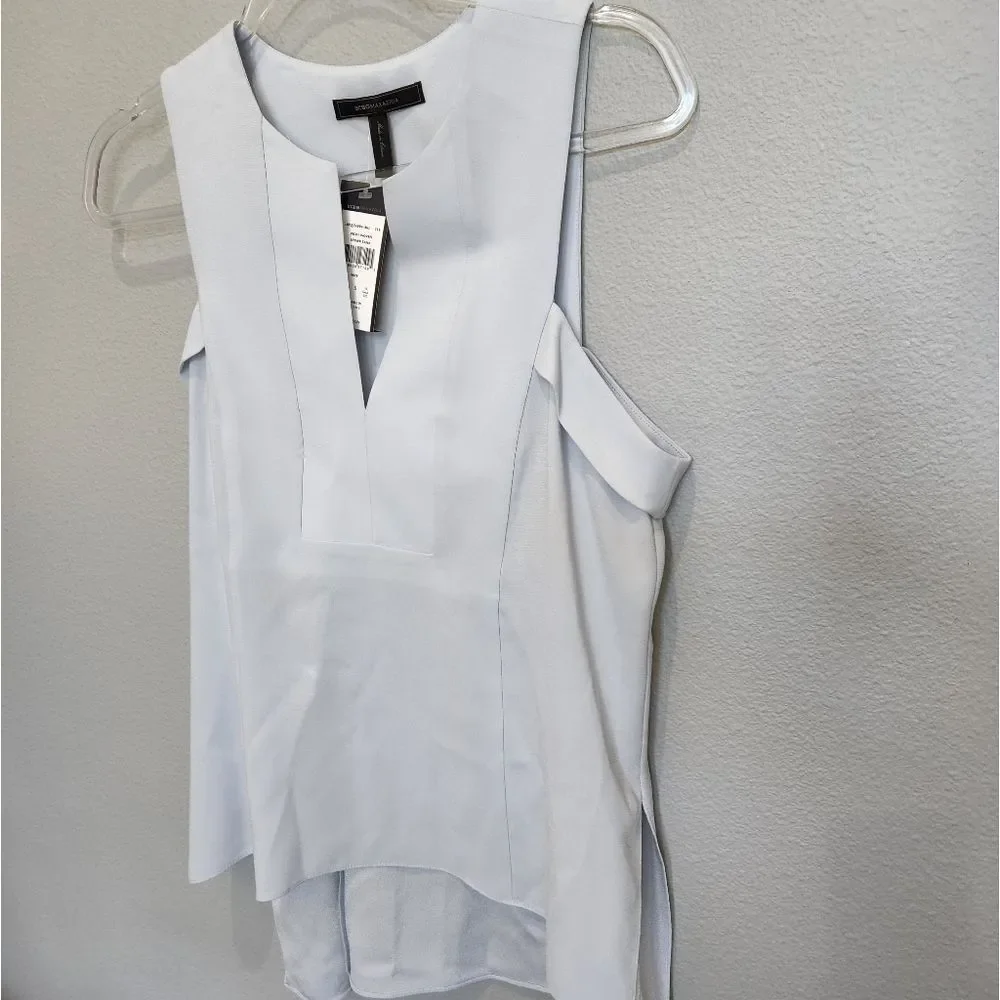 NWT BCBG Vicky woven blue top - Picture 2 of 4